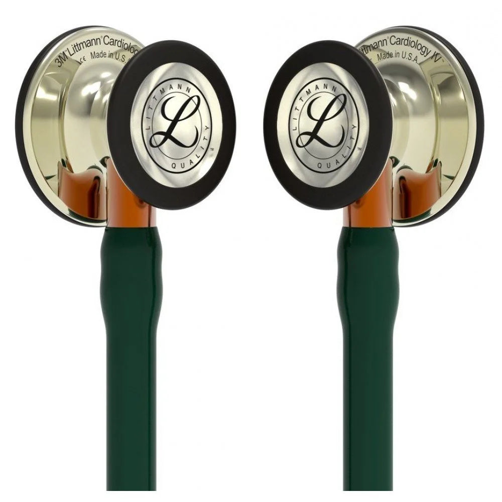 Littmann Cardiology IV green with mirror olive, steel arches and copper leg