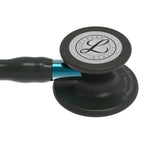 Littmann Cardiology IV black with matte olive, black earpieces and blue stem