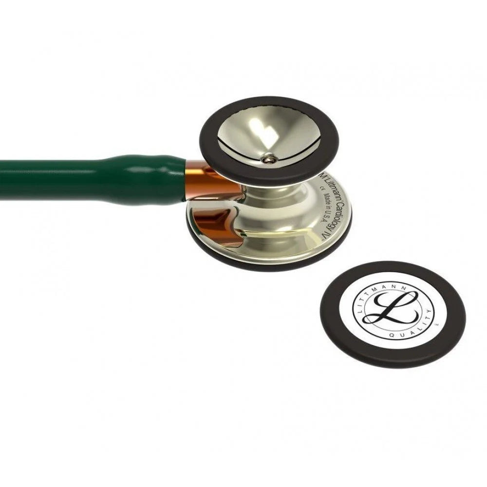 Littmann Cardiology IV green with mirror olive, steel arches and copper leg