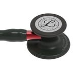 Littmann Cardiology IV with a matte black chest piece, black tubing, and a red stem