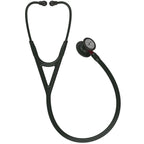 Littmann Cardiology IV with a matte black chest piece, black tubing, and a red stem