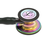 Littmann Cardiology IV black with rainbow olive, black arches and stem