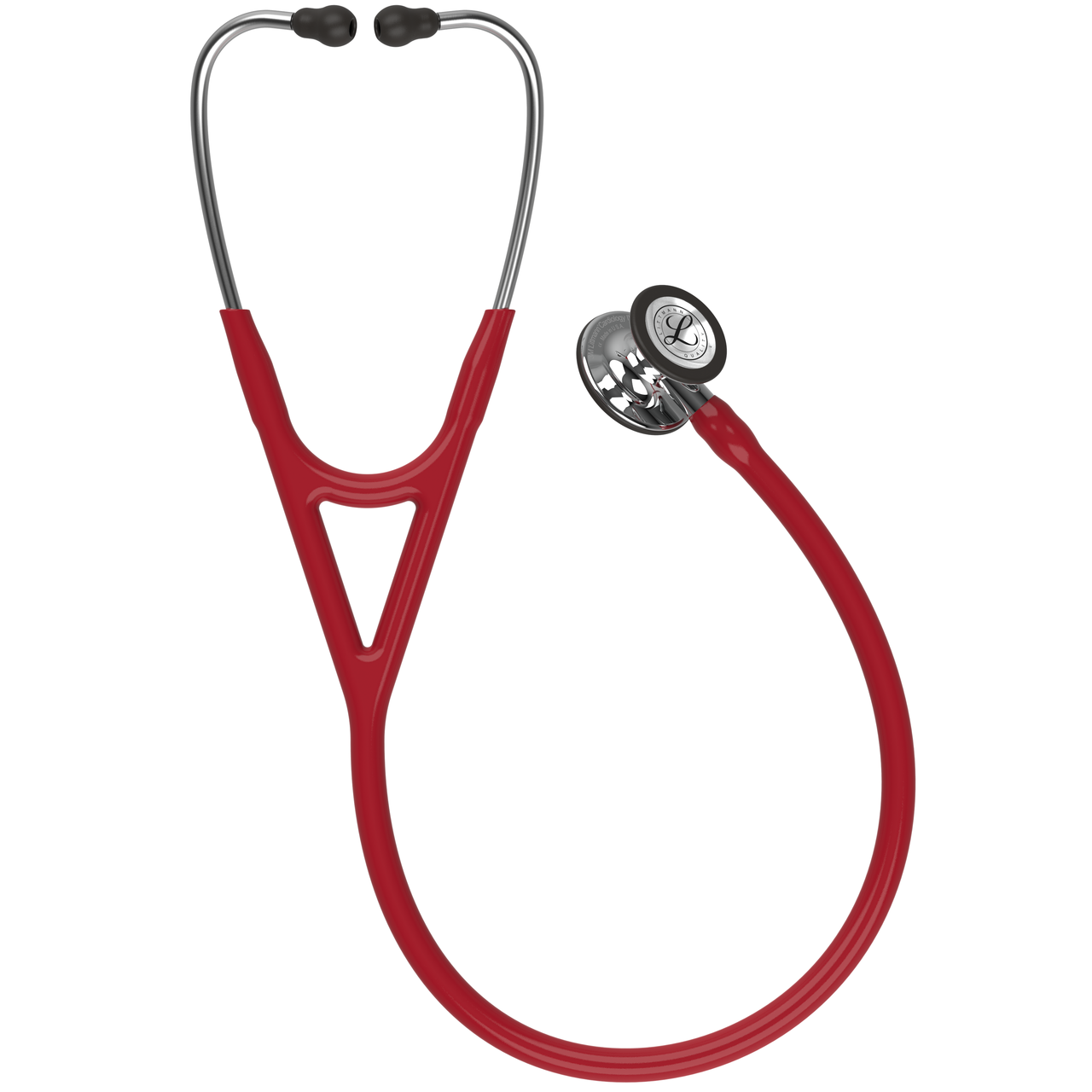 Littmann Cardiology IV burgundy with mirror olive, steel ear tubes, and mirrored stem