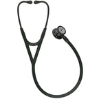 Littmann Cardiology IV black with smoke eartips, black tubing, and stem