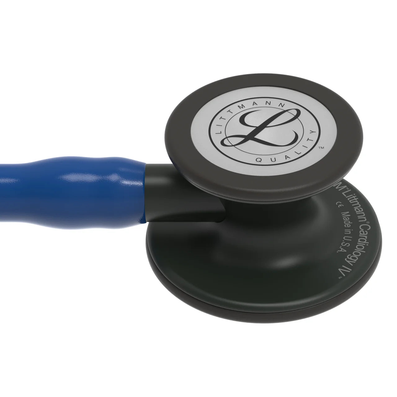 Littmann Cardiology IV blue with matte olive, black ear tubes and stem