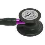 Littmann Cardiology IV black with matte olive, black ear tubes, and purple stem