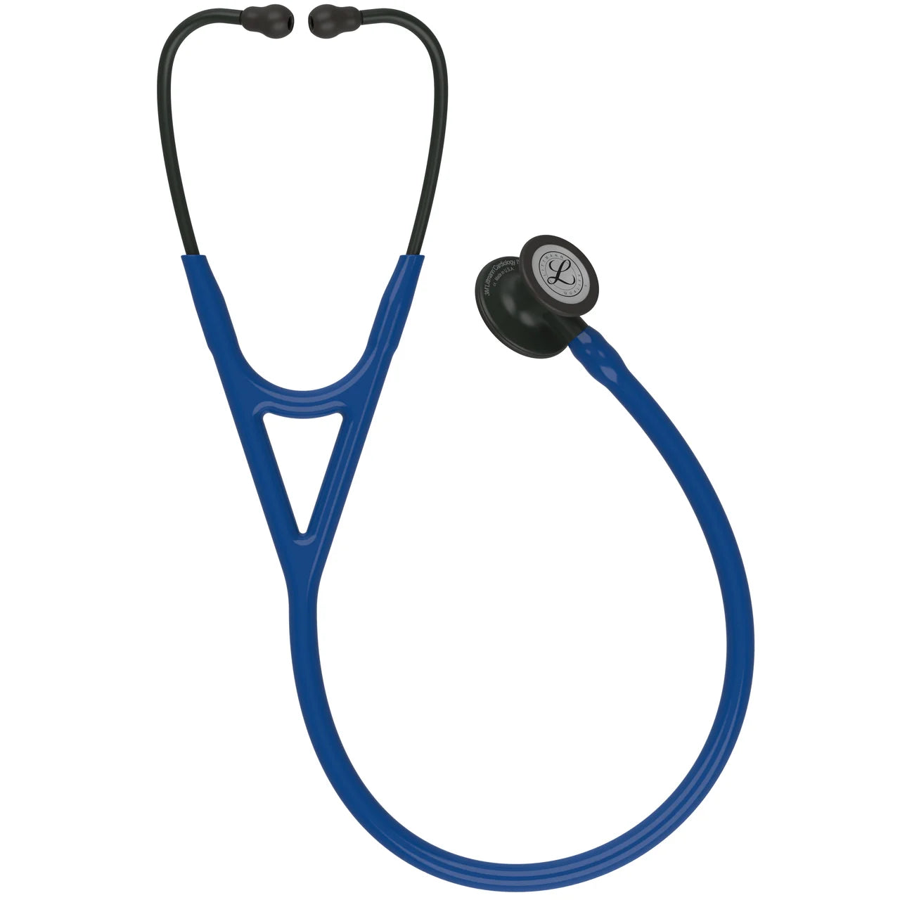 Littmann Cardiology IV blue with matte olive, black ear tubes and stem