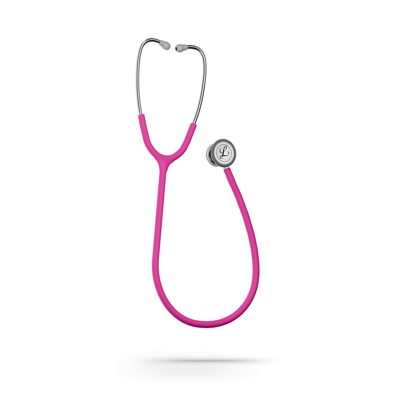 Littmann Classic III Satin tube raspberry with a steel olive