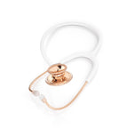 MDF Adult Stethoscope white with gold earpieces and tubing