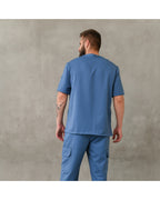 Modern Blue Men's Medical Tunic