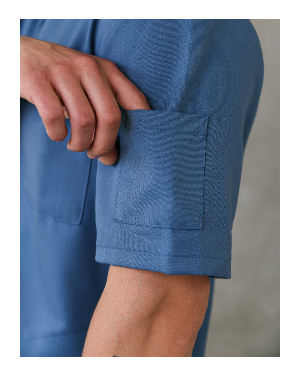 Modern Blue Men's Medical Tunic