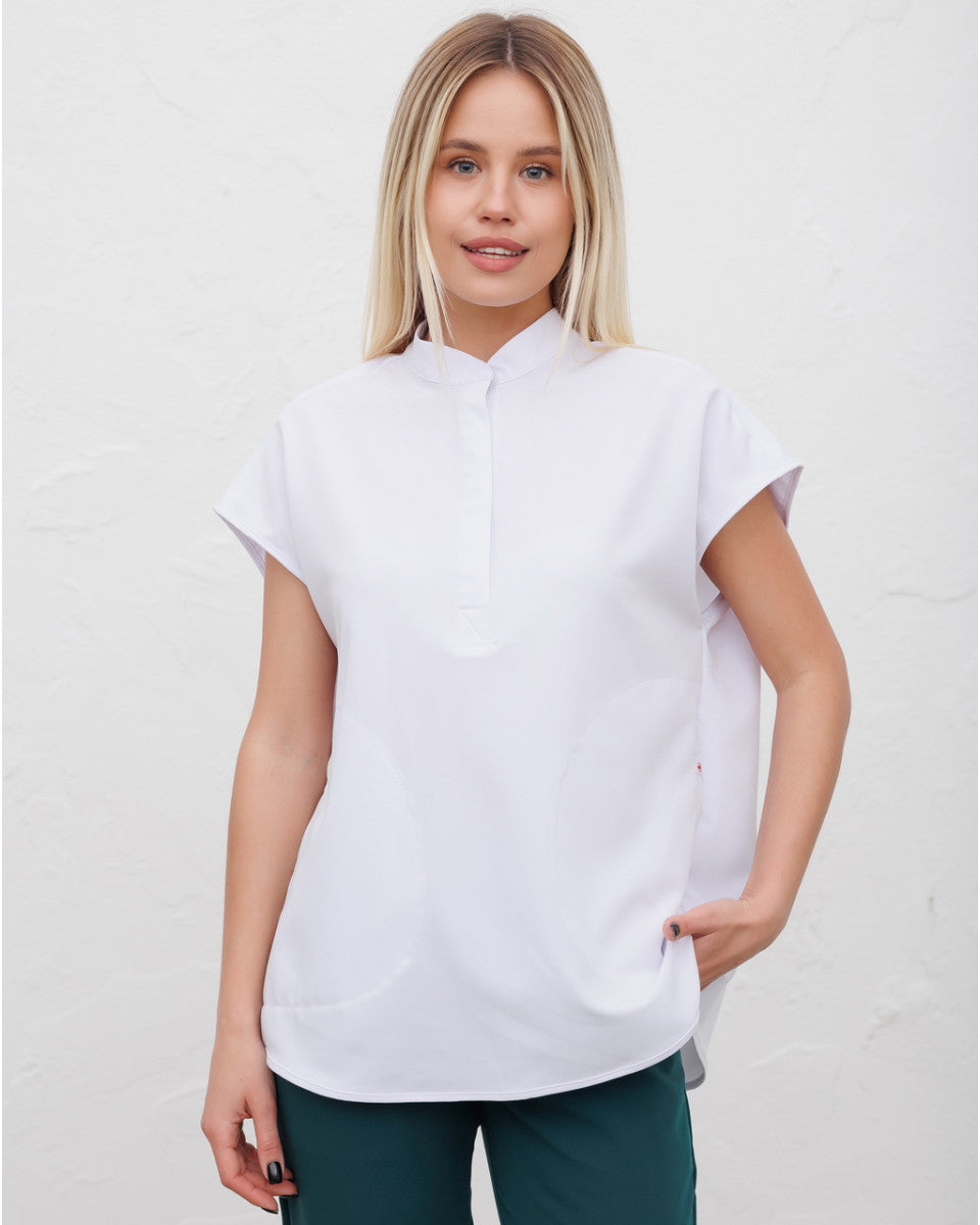 Easy White Medical Tunic for Women
