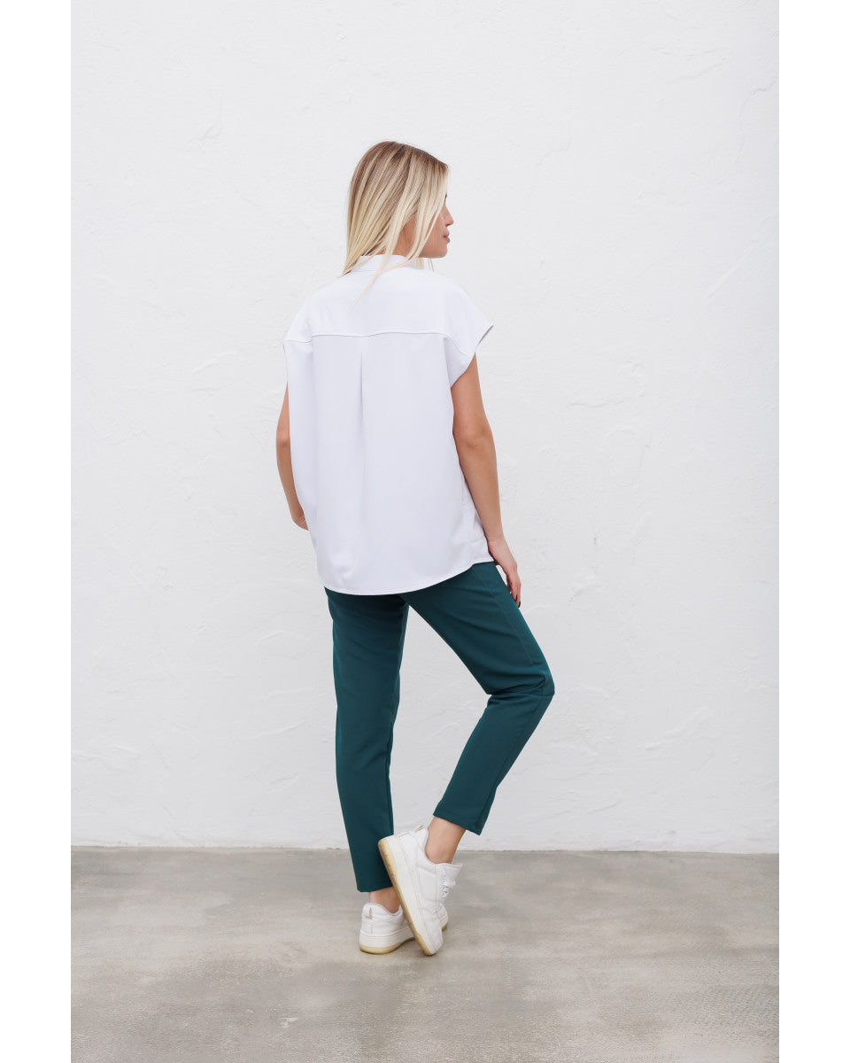 Easy White Medical Tunic for Women