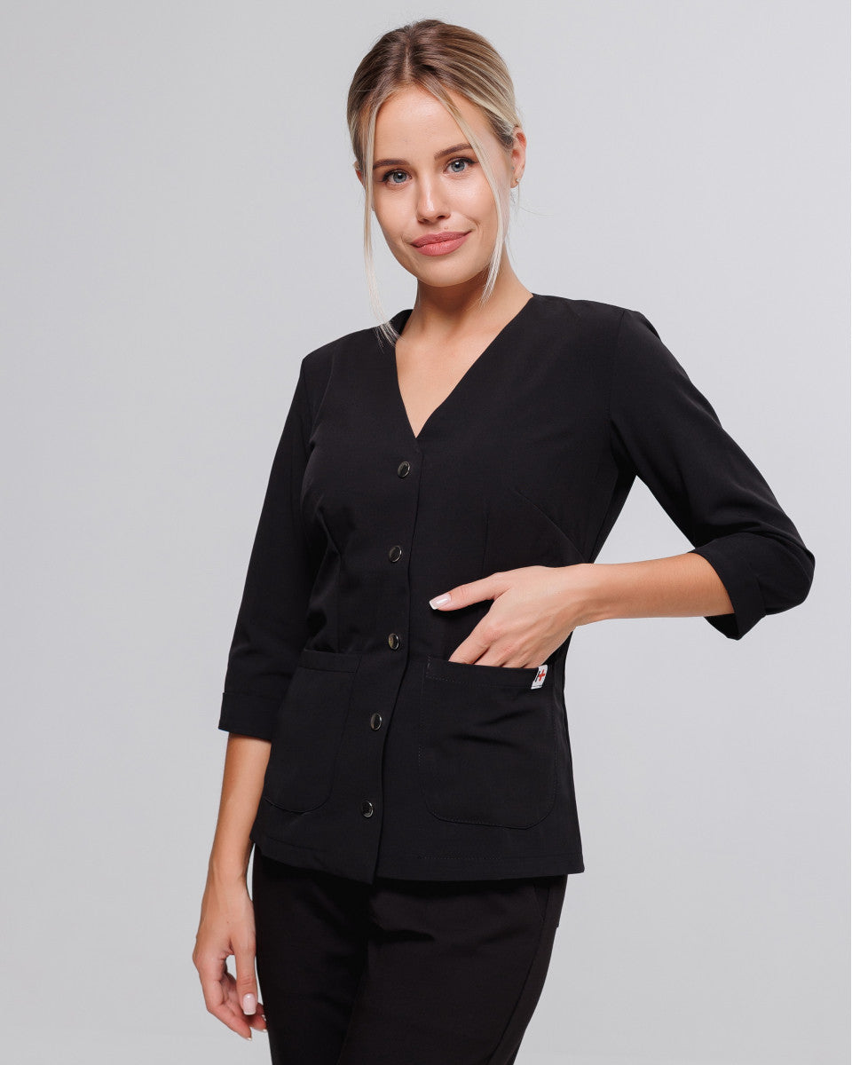 Medical Women's Tunic Lilly Black