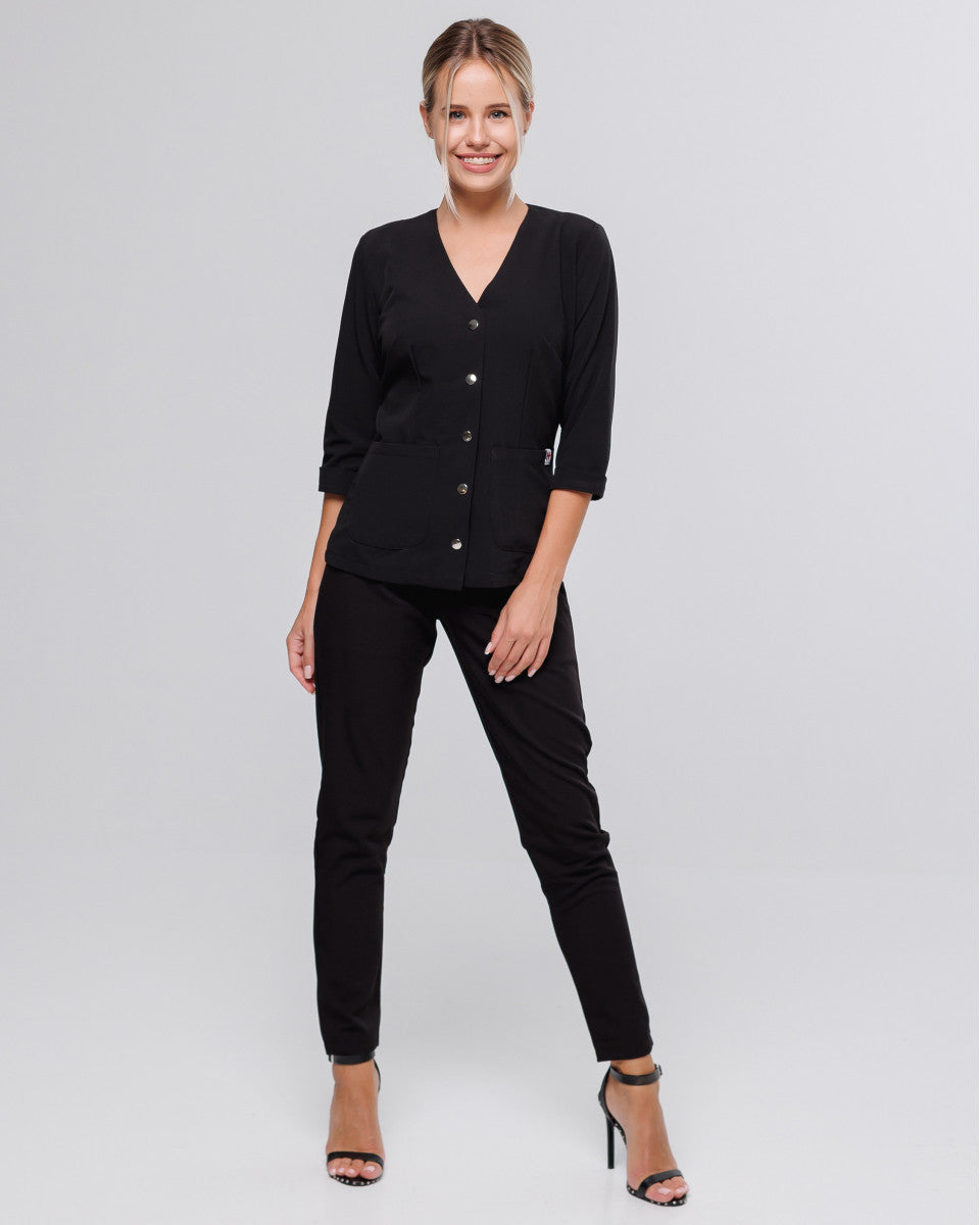 Medical Women's Tunic Lilly Black
