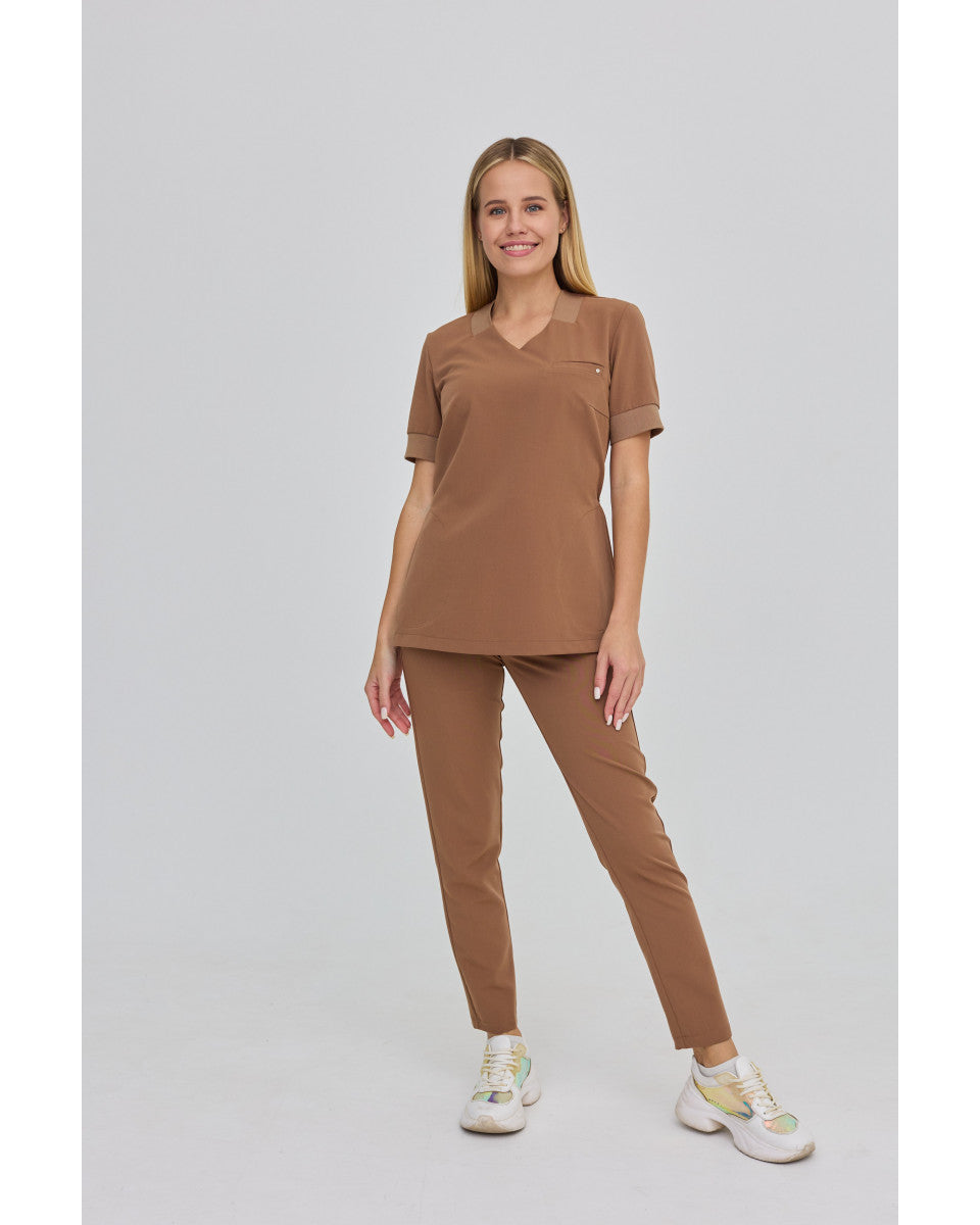 Medical Women's Tunic Polly Coffe