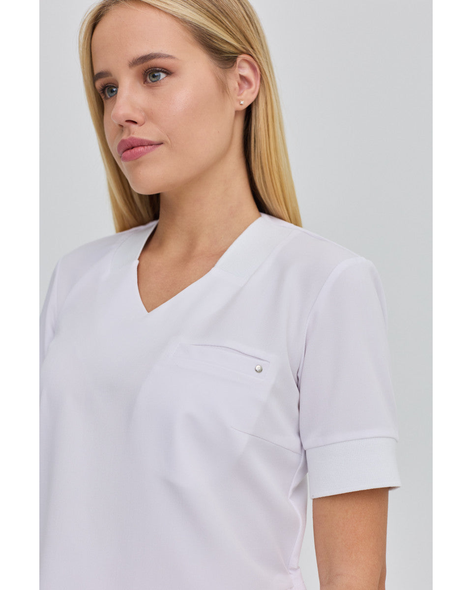Medical Women's Tunic Polly White