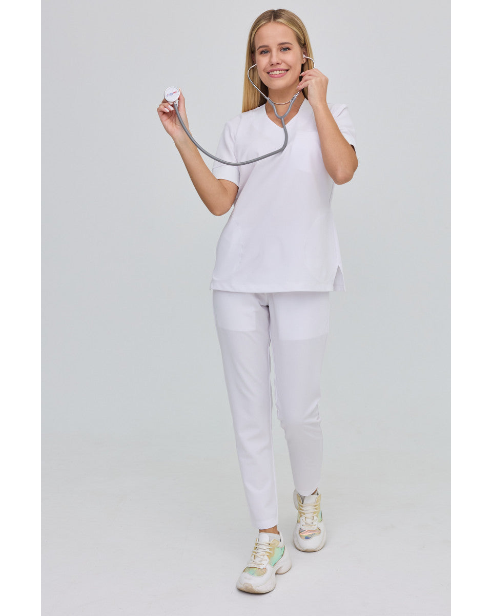 Medical Women's Tunic Polly White