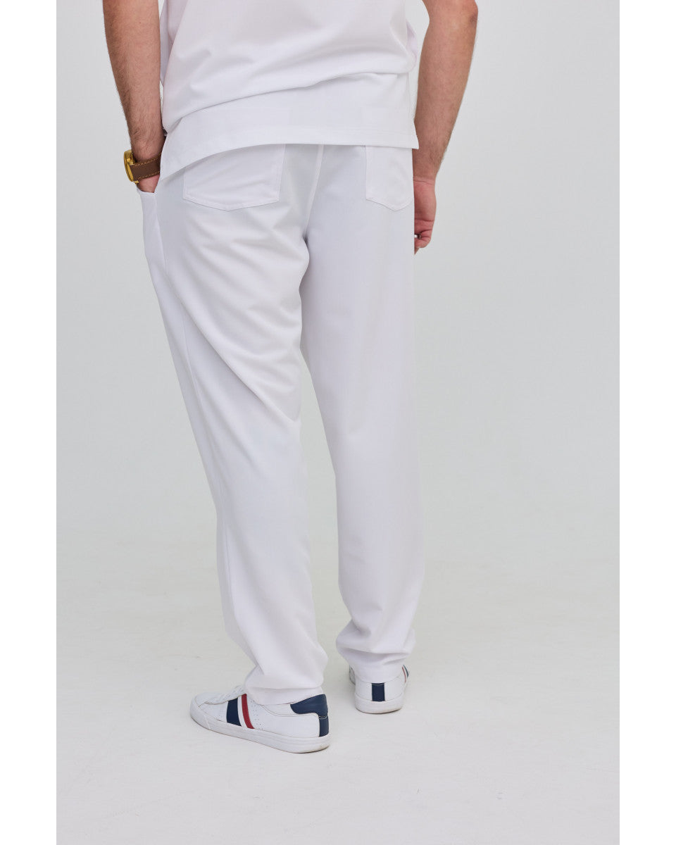 Men's Pipes White Trousers