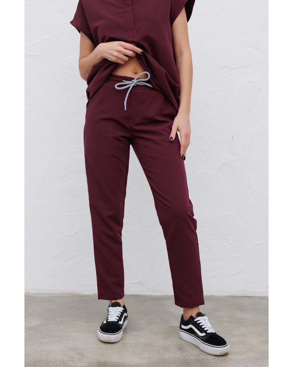 Pipes Bordo Women's Trousers