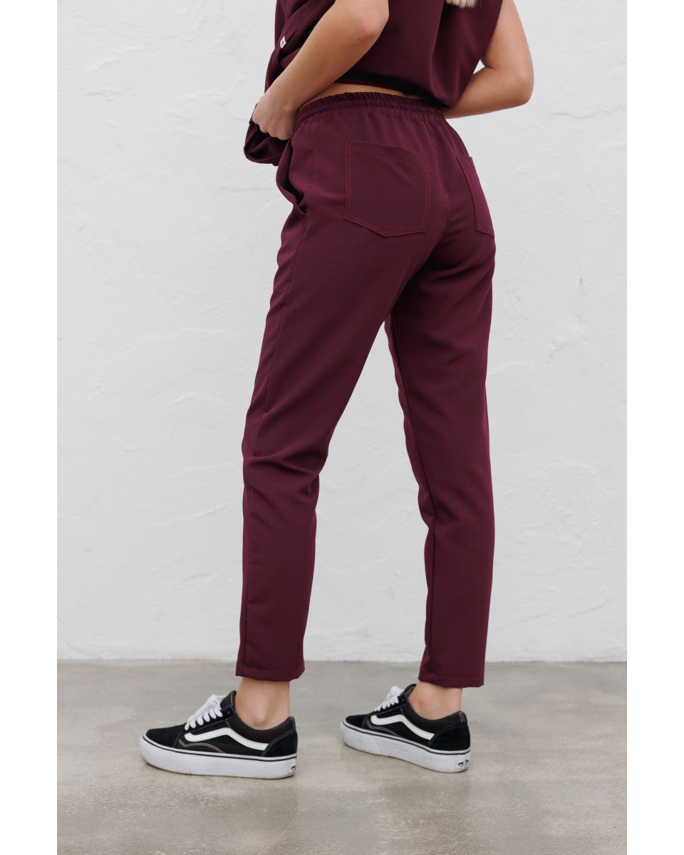 Pipes Bordo Women's Trousers