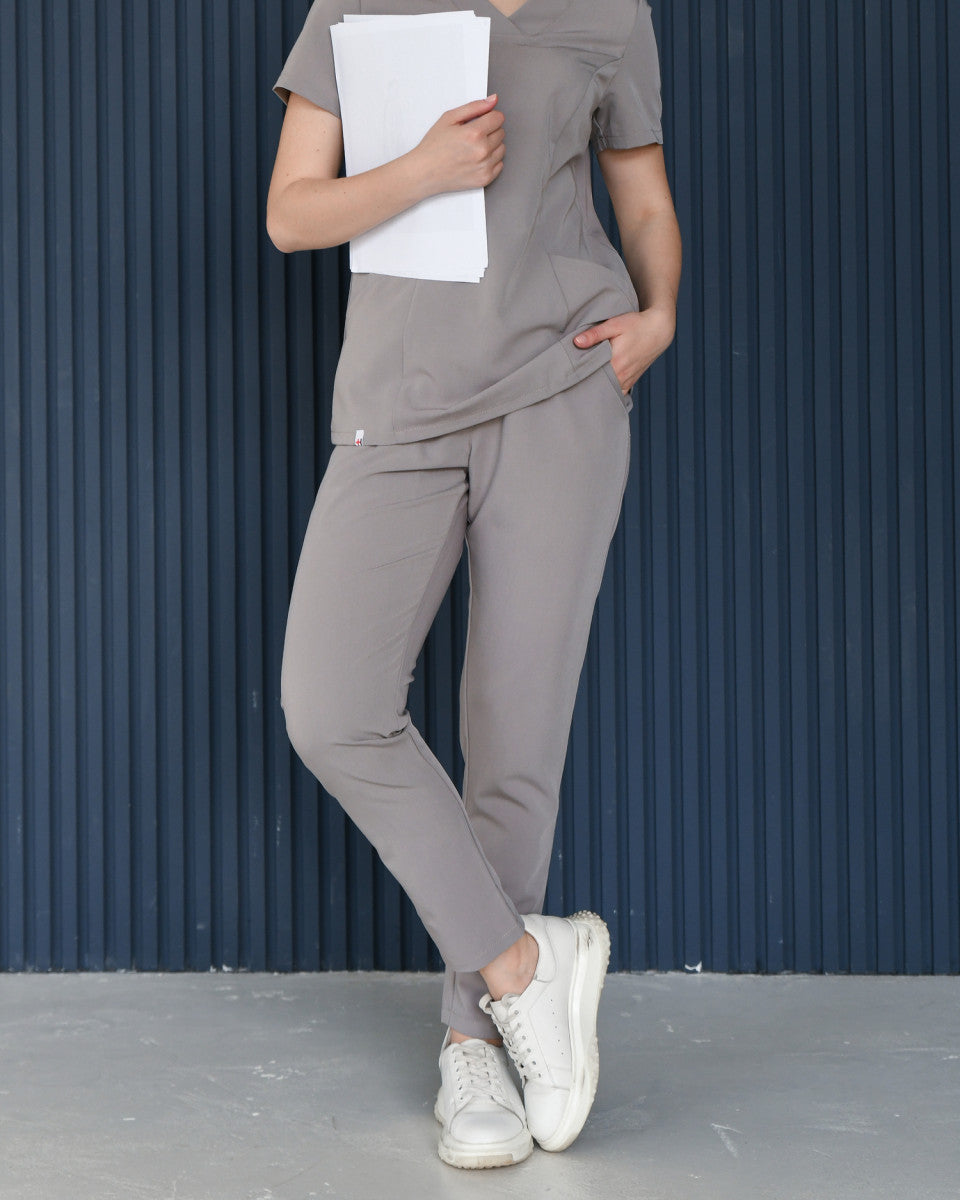 Women's Pipes Gray Pants