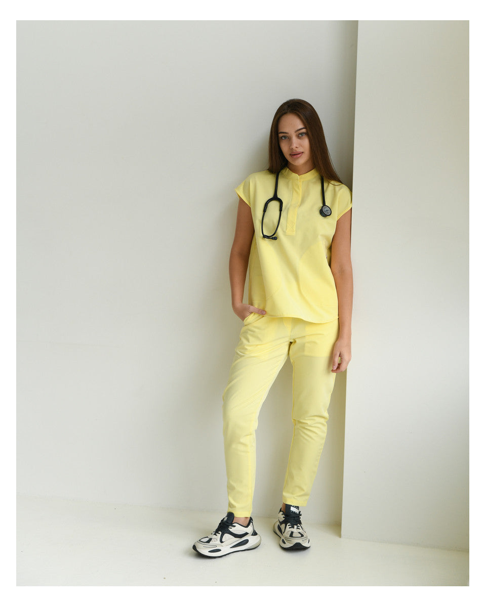 Women's Pipes Lemon Trousers