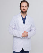 Men's White Long-Sleeve Lab Coat