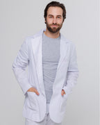 Men's White Long-Sleeve Lab Coat